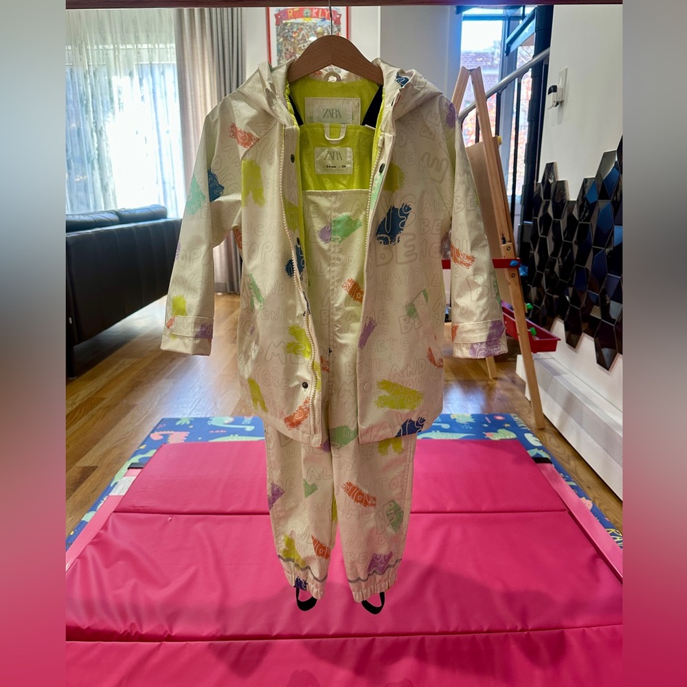 Zara Kids Set - Cream with Colorful Prints